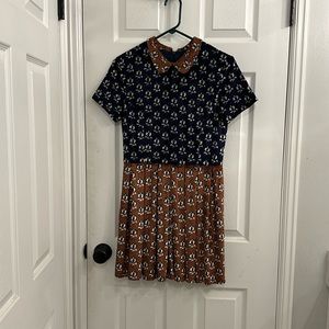 Opening Ceremony Velvet Peter Pan Collar Dress indie sleeze